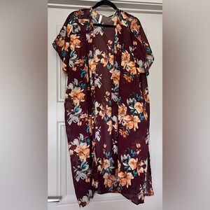 Xhilaration Fall Autumn Colors Long Kimono Duster